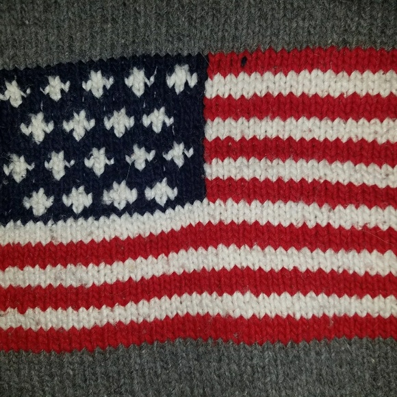 OLYMPICS!  American Flag Wool Sweater Unisex - Picture 3 of 7